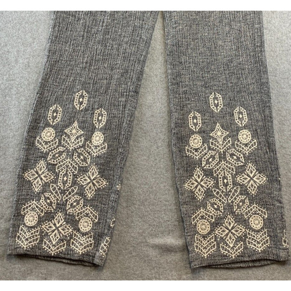 Soft Surroundings Pants Large Tall LT Gray Gauze Linen Pull On Pocket Beach BOHO - Picture 10 of 12